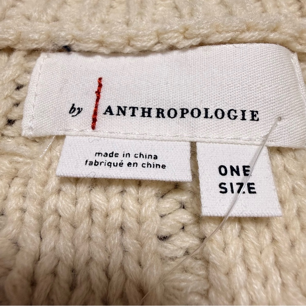 Anthropologie | NWT Cream Cropped Cable  Knit Cardigan Sweater | ONE SIZE - Picture 10 of 13